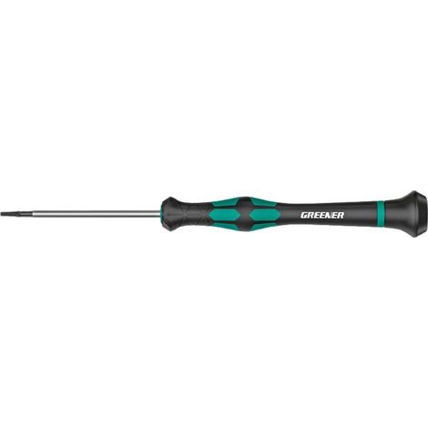 Präzisions-Elektronikschraubendreher (mit Haltefunktion), Torx [T6 x 50 mm], verbesserte Version (schwarz/grün)