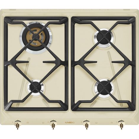 Sconosciuta Piano Cottura SRV864POGH a Gas 4 Fuochi Gas da 60 cm Colore Panna (1/5)