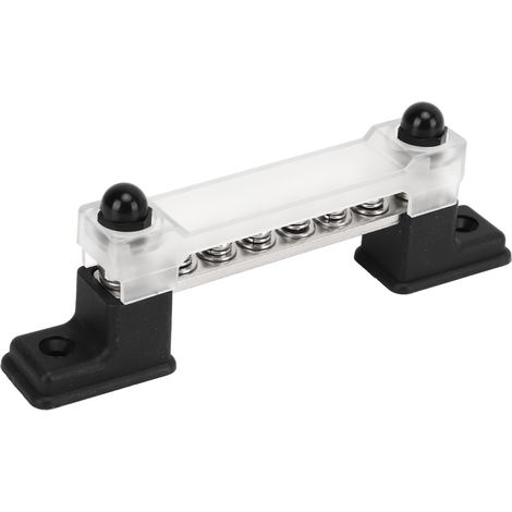 Bornier de distribution électrique à vis pour barres de mise à la terre, 6 positions, pour voitures, bateaux, yachts, camionnettes et caravanes. (1/5)