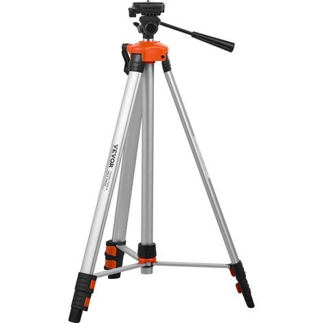 Trépied en aluminium pour niveau laser réglable de 69,5 à 173 cm avec bulle intégrée et pieds rétractables pour stabilité optimale. (1/5)
