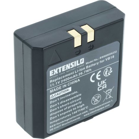 EXTENSILO Akku Ersatz für Godox VB19, VB18 für Blitzgerät, Kamera-Blitz (2400 mAh, 11,1 V, Li-Ion) (1/5)