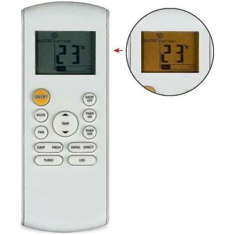 Télécommande de climatiseur pour climatiseur Beko Midea Rg57k7(b)/bgef/rg57a1(b)/rg57b(b)/bge (1/5)
