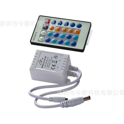24-key infrared dimmer monochrome LED strip controller, monochrome infrared remote control