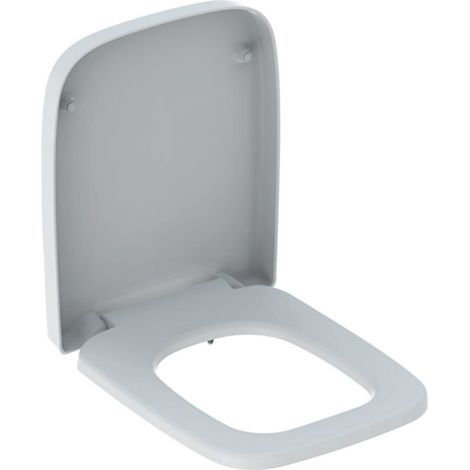 Asiento inodoro rectangular GEBERIT Renova, fijación superior, cierre lento