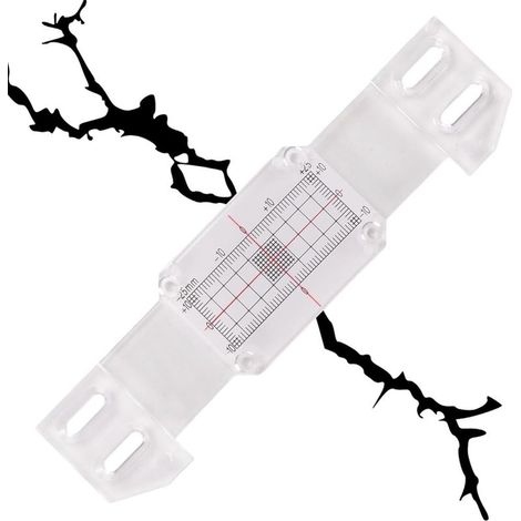 Misuratore di crepe per il monitoraggio delle fessure – risoluzione 0,5 mm – escursione verticale 10 mm – precisione 1 mm – Strumento di registrazione per pareti (1/5)