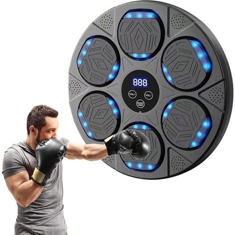 Machine de boxe musicale - Une machine de boxe musicale électronique avec gants de boxe intégrés, 9 modes de vitesse et connexion Bluetooth. (1/5)