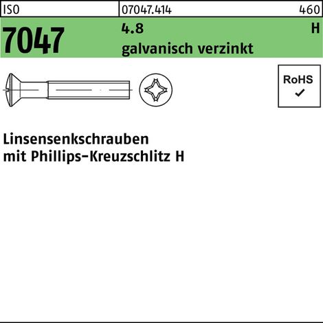 Vis ISO 7047 m.Kreuzschlitz-PH