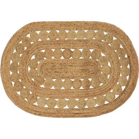 Bereichsteppiche Natur 100 x 152 cm Jute vidaXL