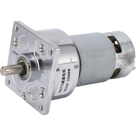Moteur à vis sans fin auto-bloquant DC24V, bobine en laiton, CW CCW, couple élevé, réducteur 3.8A 200RPM 4.8kg.cm (1/5)