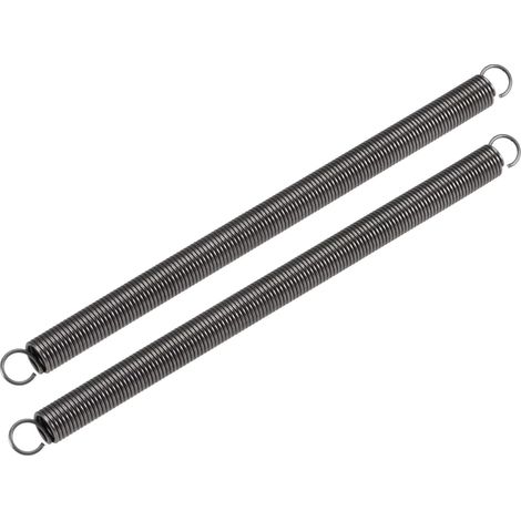 Ressort de Traction Ressort de Tension Ressorts d'Extension 10mm OD, 1.2mm Fil Dimension, 306mm Extensible Longueur 180mm Libre Longueur Acier 3kg Charger Capacité Gris 2pcs (1/4)