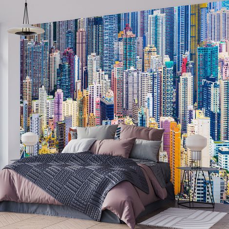 Papier peint panoramique - Grattes Ciel - 130 cm x 87 cm (1/4)