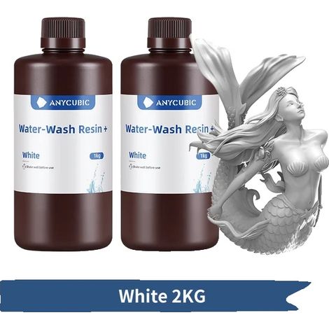 Resina lavabile con acqua, a basso odore, ad alta precisione, 2 kg, bianca. (1/2)