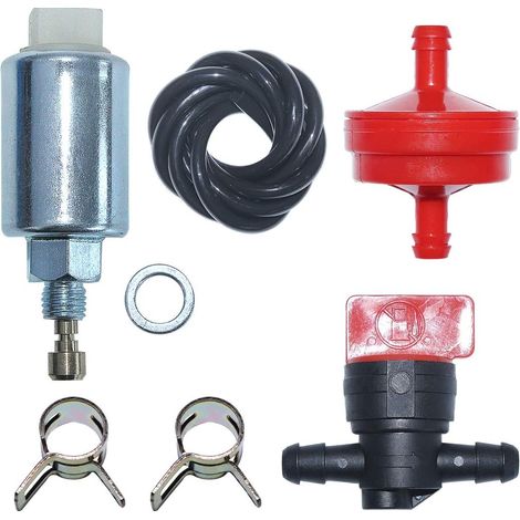 699878 699915 Kit de carburateur, solénoïde de carburant, filtre, ligne et vanne d'arrêt pour Briggs & S 695423 498027 495706 494502 494392 498134 499161 496592 49823199. (1/5)