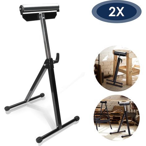 Randaco Supporto a rotelle Set di 2 supporti a rotelle fino a 60 kg anteriori e regolabili in altezza 68-108 cm