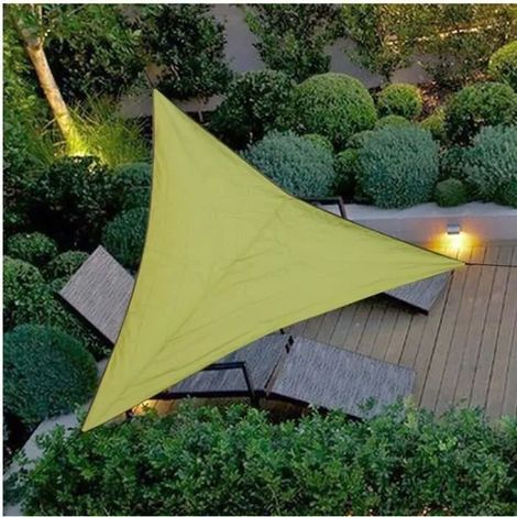 Voile d\\'ombrage Triangulaire,Toile Solaire matière imperméable - Lavable en Machine pour Jardin et terrasse 444M Armée (1/4)