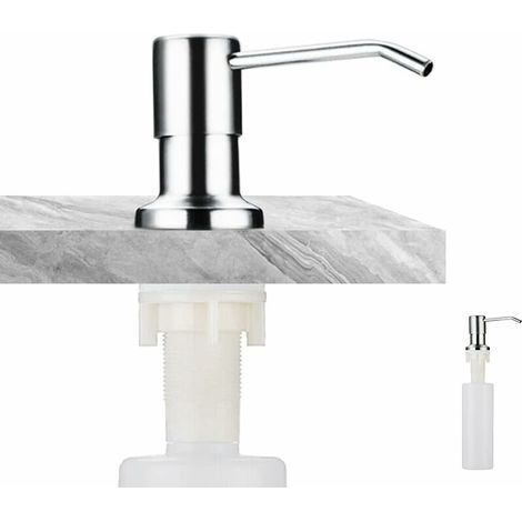 Seifenspender, Einbau-Seifenspender, Seifenspender aus Edelstahl für die Küchenspüle, Integrierter Seifenspender mit 350-ml-Flasche, Nachfüllen von oben (1/5)
