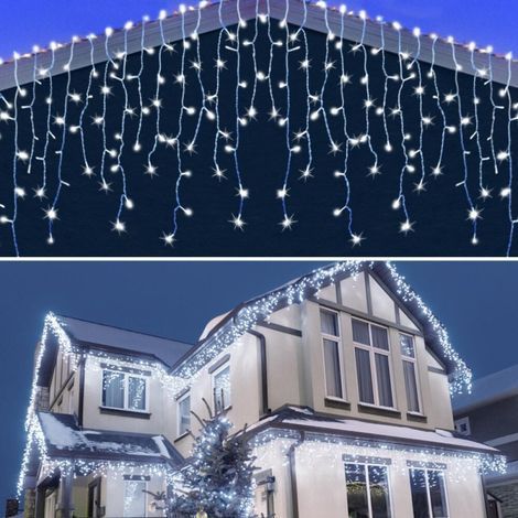 – Luci decorative da esterno da 10 m con 400 LED – Impermeabili – 8 modalità di illuminazione – Decorazioni per Natale, matrimoni e feste – Cavo in rame isolato (1/5)
