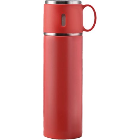 Bouteille Isotherme - Acier Inoxydable 500 ml - Pour Café Boissons Chaudes Froides - Avec Couvercle-Tasse - 1 Pièce (1/5)