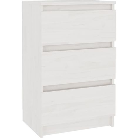Maison Exclusive - Nachtschrank Weiß 40x29,5x64 cm Massivholz Kie