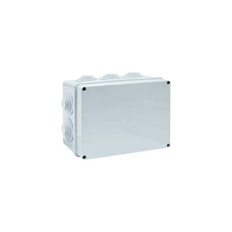 1PZ SCATOLA STAGNA RETTANGOLARE COPERCHIO 10 PASSACAVI IP65 mm190x140x70h