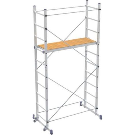 PONTEGGIO MOBILE TRABATTELLO IMPALCATURA IN ALLUMINIO TEAM ECO MARCHETTI 2,90 M (1/4)