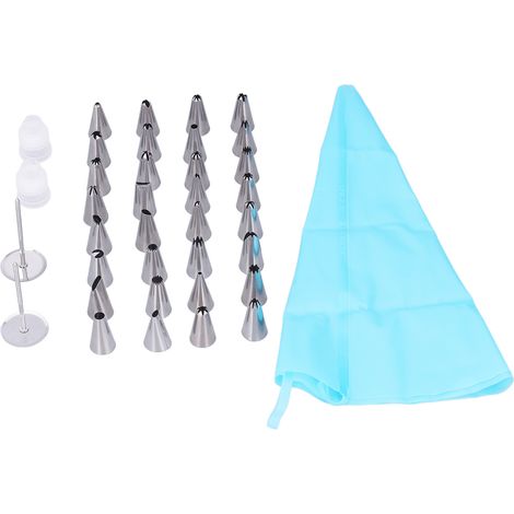 Set mit 32 Edelstahl-Tüllen, Dekorationsset mit Adapter und Cremenagel, 38-teilig (1/5)
