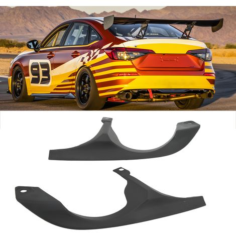Embouts d'échappement doubles haut de gamme en noir brillant, compatibles avec Honda Civic 11e génération 2022+ (noir mat). (1/5)