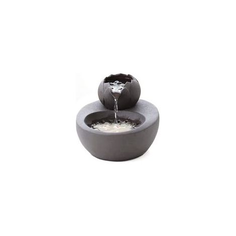 Fontaine d’eau - En céramique - Avec lotus vertical et filtre automatique - Idéale pour chat et animal de compagnie H63 (1/5)