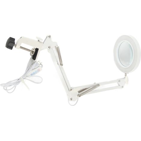Lampe loupe de bureau grossissante x5, 72 LED, 3 modes d'éclairage, intensité réglable, idéale pour le bureau familial. (1/4)
