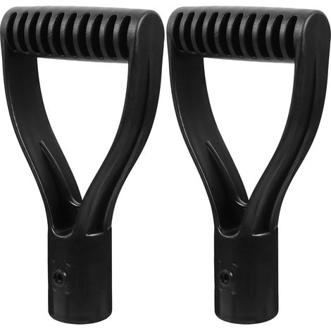 Lot de 2 poignées de rechange en plastique en forme de D pour manche de pelle à neige, durable, diamètre intérieur : 3 cm, poignée légère pour le jardin et les outils de creusage (1/5)