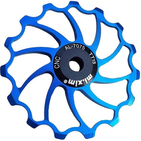 Galet de dérailleur arrière en céramique pour vélo de route, guide-galet 15 dents, roulement à billes pour VTT, rouge (1/3)