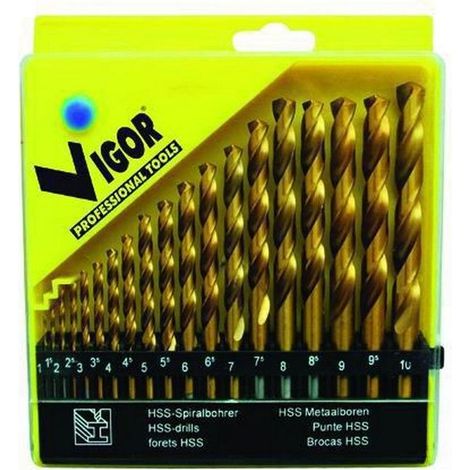 Vigor Serie Punte Hss Titanium Pz. 19 Mm. 1-10