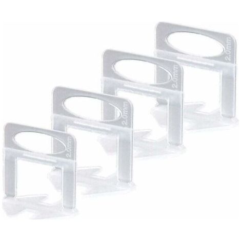 Pair Fliesennivellierer, 2 mm selbstnivellierender Fliesenabstandshalter, selbstnivellierender Fliesenabstandshalter, für die Installation von Boden- und Wandfliesen (200 x 2 mm Fliesenabstandshal (1/5)