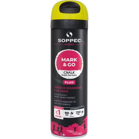 Traceur MARK & GO Éphémère jaune fluo 500 ml SOPPEC - 182017