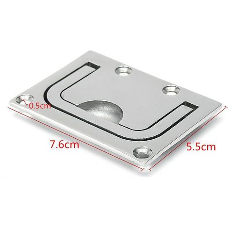 Square pull handle made of 316 stainless steel, bottom lock, bottom loop, motorhome and boat accessories, yacht accessories, bottom pull ring, 0.01 kN