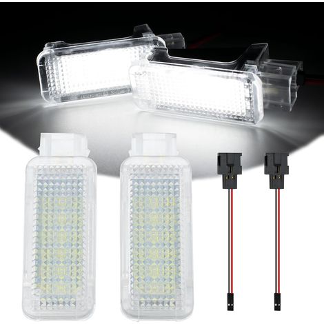 4 luci LED SMD per pavimento e interni per Audi A2 A3 A4 S4 A5 A6 A8 Q5 Q7, installazione VW (Plug & Play).
