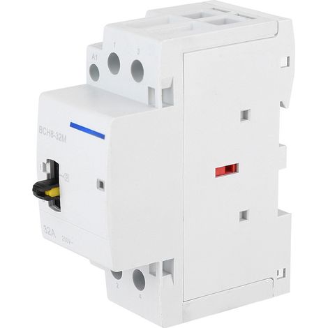 Contacteur CA domestique 2P32A avec fonction de commande manuelle pour installation électrique de bâtiment 230V (1NO1NC) (1/5)