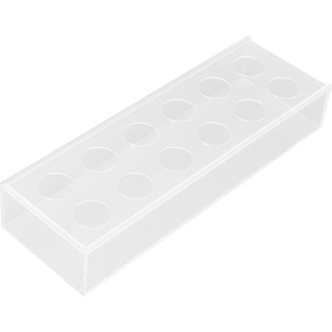 Centre de table floral rectangulaire dans un vase en acrylique transparent pour table à manger, réception de mariage, maison, 12 trous (1/5)