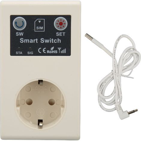 Prise Intelligente avec Contrôle à Distance par Appel/SMS, Commutateur pour Éclairage et Appareils Électroménagers, Prise EU 110‑250V (1/5)