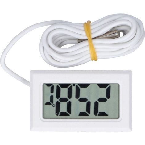 Mini-LCD-Digitalthermometer mit Kabel, elektronisches Temperaturmessgerät FY13001, Weiß (1/5)