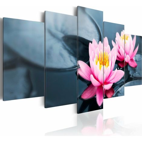 Tableau rêve du nénuphar - 100 x 50 cm (1/4)