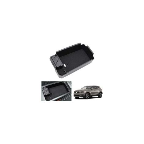 Vano portaoggetti nel bracciolo per modelli Volvo XC40 2018-2022, accessorio Volvo XC40 (nero).