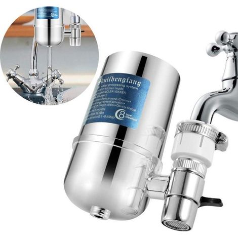 Filtre à eau de robinet, purificateur d'eau du robinet, purification en 8 étapes, élimine les métaux lourds, le fluorure (1/5)