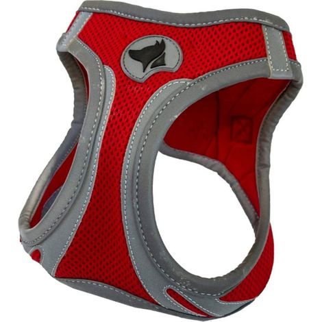 Pettorina Reflective Hiking Rossa con imbottitura interna per cani: XS