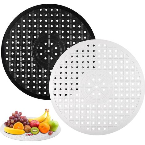 Lot de 2 tapis d'évier et de comptoir en silicone. Accessoires pour évier : protection, tapis rond, tapis pour petit lavabo, tapis blanc, tapis d'égouttage, antidérapant, tapis de drainage, accessoire (1/5)