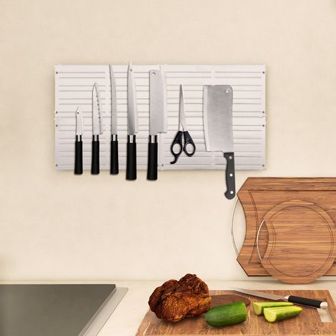 Panneau Mural Porte-Outils Lot de 4 avec 32 Bandes Magnétiques Puissantes Système de Rangement Mural pour Outils Peu Encombrants pour Atelier Garage CW1898 Maison Chic (1/3)
