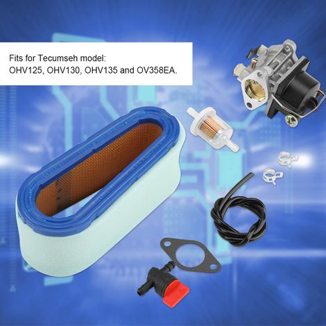 Carburateur moteur Tecumseh 640065A 13HP 13,5HP 14HP 15HP avec filtre à air, pièce de remplacement compatible tondeuse et matériel de jardinage (1/5)