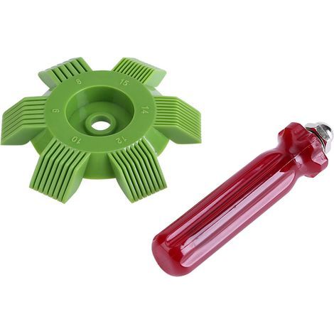 Ortviai Peigne pour redresser les ailettes de condenseur et évaporateur automobile – Outil de climatisation en plastique vert et rouge (1/5)