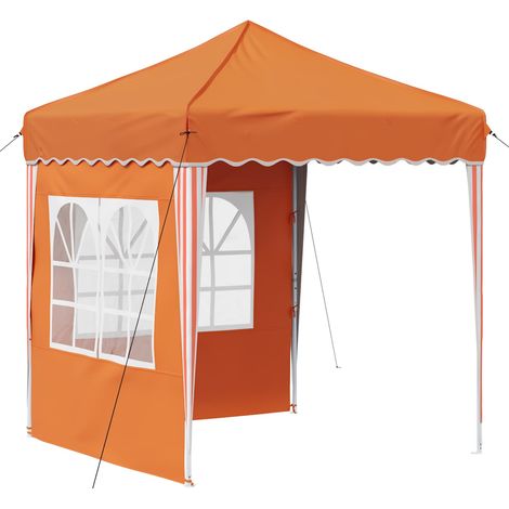 Pop-up Party Tent 195 x 195 x 245 cm Orange Oxford Fabric vidaXL