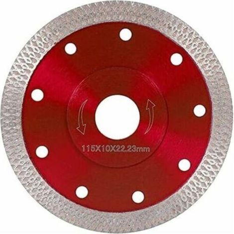 Disque diamant 115 mm ultra fin – Pour meuleuse d'angle – Coupe porcelaine, carrelage, granit, marbre, béton – Montage 22,23 mm (1/5)